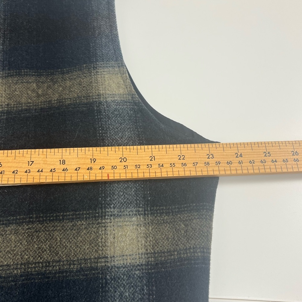 Vtg T&T Co. Sport Shadow Plaid Wool/Cashmere Blend Vest - XL - Made in Canada - Picture 7 of 8